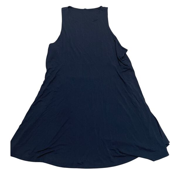 Athleta Womens 1X Black Tank Swing Modal Spandex Knee Length Tennis Active Dress - Picture 1 of 5